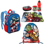 Avengers Marvel Sac à Dos 3D École Maternelle Brot Canette, Boîte Tasse Gourde