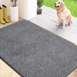 FCSDETAIL Dirt Trapper Indoor Door Mat 80 x 120 cm, Machine Washable Entrance Rug, Dog Doormat, Non-slip Inside Floor Mat for Entryway, Muddy Shoes & Paws