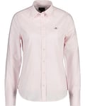 GANT Women's Slim Stretch Oxford Shirt Dress, Light Pink, 18