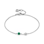 Spirit Icons Lucky Bracelet Green sterling silver Armband Med Zirconia