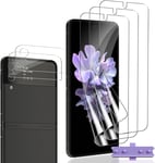 Protection Écran Pour Samsung Galaxy Z Flip 3 Et Verre Trempé Caméra Protecteur[3+2 Pièces] - Sans Bulles Hd Transparent Doux Tpu Film Protection Pour Samsung Galaxy Z Flip 3 Protection Écran