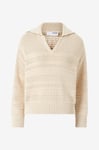 Selected FEMME - Tröja slfFina LS Collar Knit - Beige