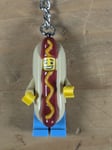 Retired LEGO Hot Dog Guy Keyring  853571 New 