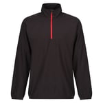 Regatta Mens Navigate Half Zip Fleece (Black/Classic Red) material_Synthetic - Size 3XL