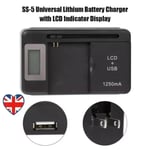 SS-5 Universal Battery Charger USB Phone Charger with LCD Indicator Display