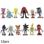 12 st Sonic actionfigurer för barn och vuxna - Tecknade figurer, Leksaker, Tårtdekorationer, Samlarobjekt, Modelldockor, Lekset, Skrivbordsdekorationer, Presenter