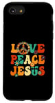 Coque pour iPhone SE (2020) / 7 / 8 Costume hippie sexy Love Peace Jesus Christian Fun années 60 et 70