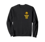 Basketball Hoop And Golden Ball Sweatshirt