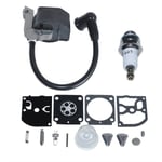 Tändspole Tändstift kompatibel med STIHL HS45 FS55 Carb Repair Kit FS38 4140 400 1308