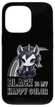 iPhone 13 Pro Black Is My Happy Color Goth Girl Emo Gothic Unicorn Case