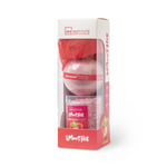 Setti IDC Institute Smoothie Strawberry: kylpysuolaa, 200 g + kylpypallo, 140 g + sieni