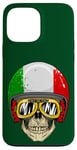 iPhone 13 Pro Max Made In Italy Cool Italian Flag Skull Illustration Graphic Case