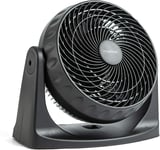 3 Speed Black Turbo Cooling Desk Fan, Silent Powerful Table Fan - By Nuovva