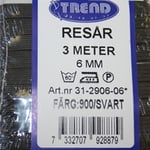 Resårband 6 mm Svart