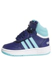 adidas Hoops Mid Shoes Low, Dark Blue/Light Aqua/FTWR White, 26.5 EU
