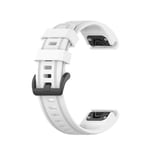 För Garmin Fenix 6s Pro Pure Color Silicone Watch Band White