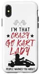 iPhone X/XS Go Kart Racing Vintage I'm That Crazy Go Kart Lady People Case