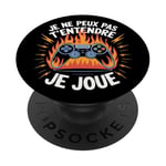 Je Ne Peux Pas T’Entendre Je Joue Humour Gamer Jeux Vidéo PopSockets PopGrip Adhésif