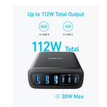 Anker - Charger (112W, 6 Ports, GaN) – Ultimate Power for Multiple Devices