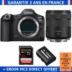 Canon EOS R5 Mark II + RF 85mm f/2 Macro IS STM + 1 SanDisk 32GB Extreme PRO UHS-II SDXC 300 MB/s + 1 Canon LP-E6P + Ebook '20 Techniques pour Réussir vos Photos' - Appareil Photo Hybride Canon