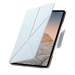 PITAKA Coque pour iPad Air 11 2024 Coque Magnétique pour iPad Pro 11 2022/2021/2020/2018 Housse de Protection Ultralégère avec Porte-Stylo iPad Stand Multi-Angle en PU Cuir Bleu [MagEZ Folio 2]