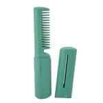 (Green)Fast Warming Straightener Brush Hair Straightener Brush Ergonomic Handle