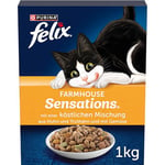 FELIX Farmhouse Sensations Nourriture sèche pour Chat avec Poulet et Dinde 1 kg