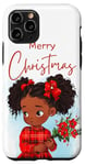 Coque pour iPhone 11 Pro Fille noire magique à la peau brune, mélanine, sœur de Noël