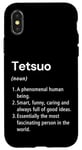 Coque pour iPhone X/XS Tetsuo Définition du nom Dictionnaire amusant