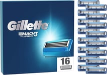 Pack 16 Lames GILLETTE MACH3 TURBO Recharge Rasoir Gilette Match 3 Match3 Mach 3