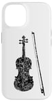 Coque pour iPhone 14 Violon et Archet (Noir Ancien) Violoniste