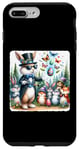 Coque pour iPhone 7 Plus/8 Plus Lapin de Pâques exécutant un spectacle magique pour animaux de la forêt