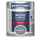 Johnstone's - Quick Dry Gloss - Steel Smoke - Gloss Finish - Water Based -  