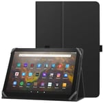 HoYiXi Étui Universel pour 9-10.1 Pouces Tablette Fire HD 10 2021/2023 & Fire HD 10 Plus 2021/2023 avec Support et Dragonne Housse de Protection pour 9"-10.1" Samsung Lenovo Android Tablette - Noir