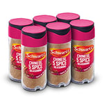 Schwartz Perfect Shake Chinese 5 Spice Seasoning 58 G | Jar | Pack of 6 | Flavourful Seasoning | Premium Spice Blend |Taste of Asia | Sweet & Spicy Flavour | Perfect for Soup, Rice, or Dumplings