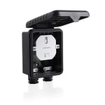 Module domotique avec boîte de jonction Smartwares Plug & Connect - Pour éclairage extérieur - Compatible télécommande et interrupteur sans fil noir SH4-90451