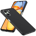 WFTE Case Compatible with Xiaomi Redmi 13C Case Soft TPU Ultra-Slim Stylish Protective Cover for Xiaomi Redmi 13C Phone Case[Drop Protection, Non-slip] - Matte Black