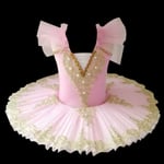 Girl's Professional Balett Tutu Klänningar Balett pink1 140cm