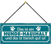 Schatzmix Plaque en métal pour Chien avec Cordon Multicolore 27 x 10 cm 27 x 10 cm