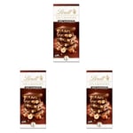 Lindt Dark Hazelnut Chocolate Bar, 150 g (Pack of 3)