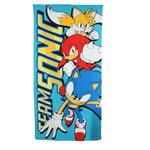 Serviette Polyester Sonic, Tissu Doux et Absorbant, Design Sonic, Parfaite pour la Plage ou la Piscine