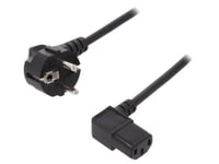 Cable alimentation angulaire vers C13 femelle angle 90