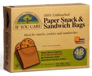 Unbleached Paper Snack Sandwich Greaseproof Paper Lunch Bags If You Care 48 Pack