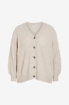 Evoked Vila - Cardigan viTuli High Neck L/s Knit Cardigan/ - Beige