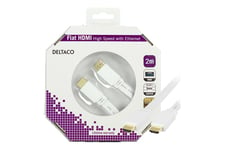 DELTACO HDMI-1020H-K - HDMI-kabel med Ethernet - 2 m