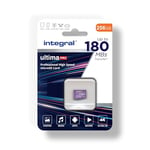 Integral 256GB Carte Micro SD 4K Vidéo Vitesse de Lecture 180MB/s et Vitesse d'Ecriture 150MB/s MicroSDXC A2 C10 U3 UHS-I 180-V30 Notre Carte Mémoire Micro SD Haute Vitesse la Plus Rapide