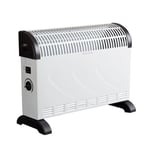 Daewoo 2000W Portable Convector Electric Heater with Thermostat and Safe Cut Out