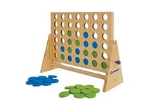 Schildkröt 4 Win, Classique 4 en Ligne, Jeu de Stratégie et d'Adresse pour Enfants et Adultes, en Bois FSC, avec 42 Pièces, 970316