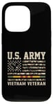 Coque pour iPhone 13 Pro Drapeau de l'armée américaine du Vietnam pour vétéran des États-Unis