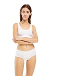 Sloggi Women's Basic+ Midi 3 Pack Brief, White, 14 UK